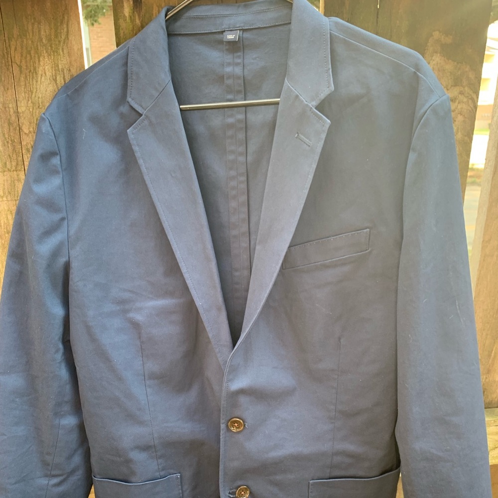 J Crew Chino Cotton 2 button blazer 44R